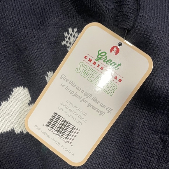 *NWT Merry Christmas Women’s 3D Navy Blue Snowman Sweater Sz L - Picture 8 of 16